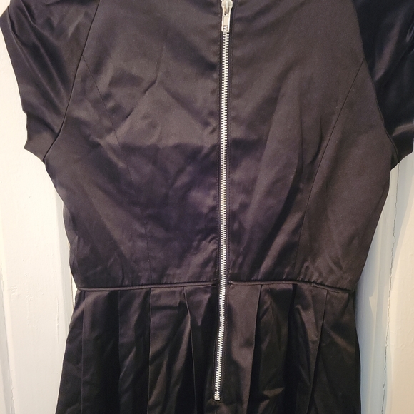 Black Satin Short Dress - Picture 4 of 4